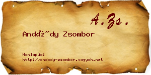 Andódy Zsombor névjegykártya